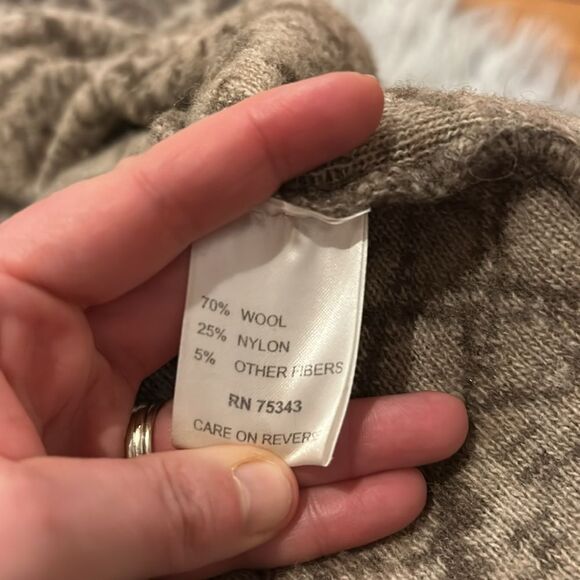 Chiaramente long wool brown pattern sweater size medium‎ - Picture 4 of 5